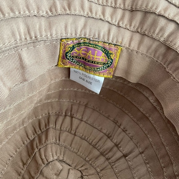 Scala Collection Italian Sun tan wide brim hat fedora style - Picture 2 of 7